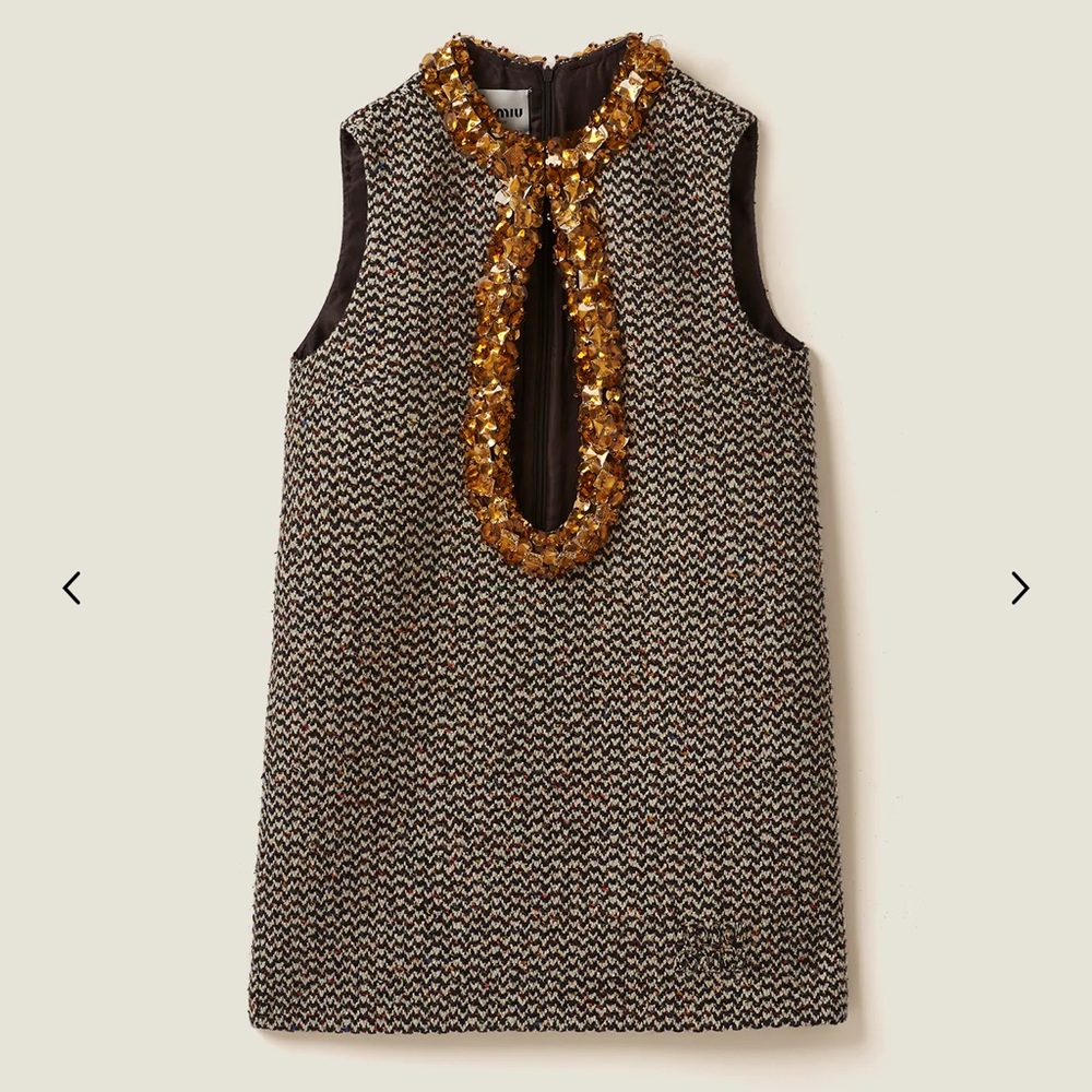 Miu Miu Boucle Keyhole Dress